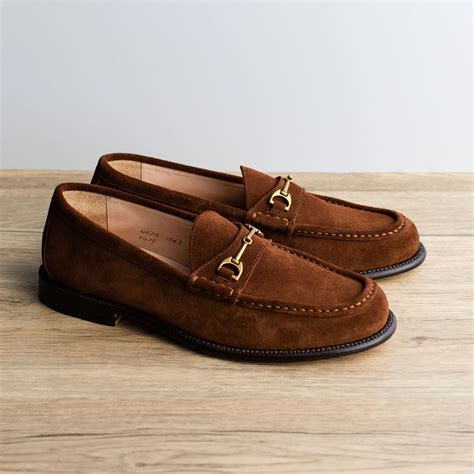 suede horsebit loafers